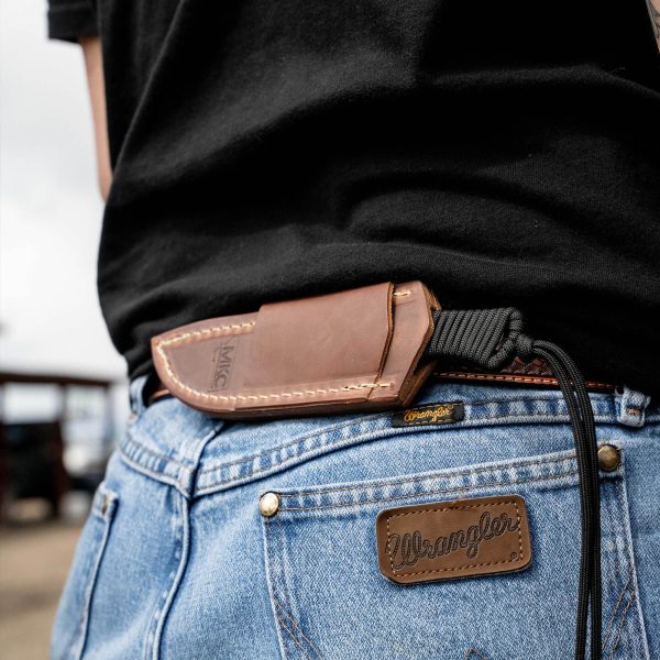 STONED GOAT 2.0 LEATHER SHEATH - HORIZONTAL BELT CARRY For Sale - Image 5