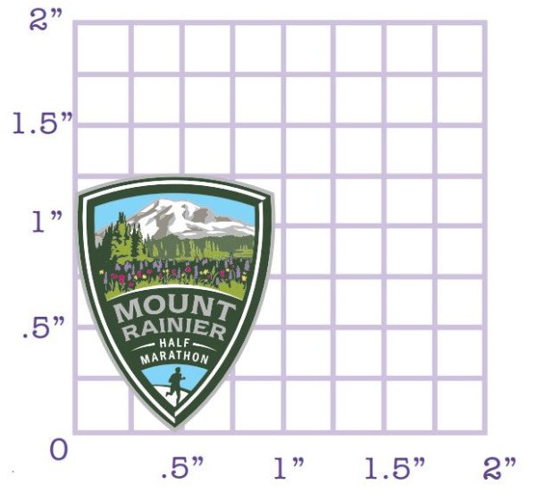 Mount Rainier Half Marathon Race Pin For Sale - Image 2