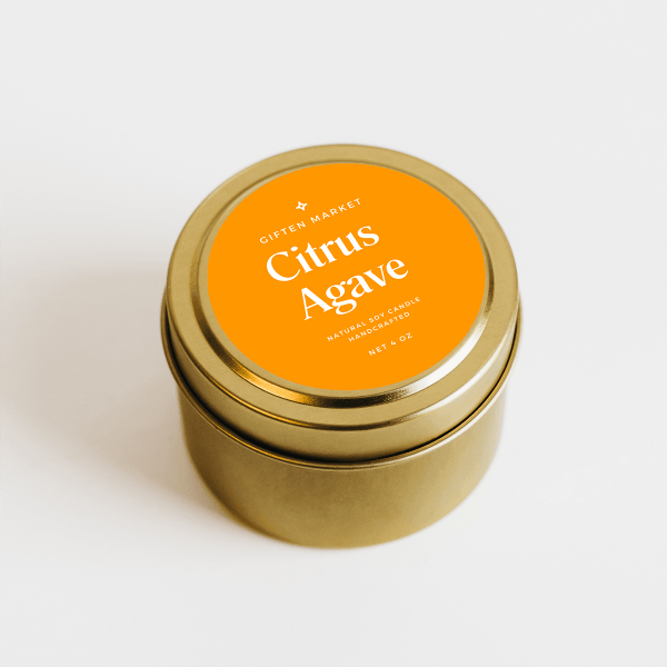 Citrus Agave Gold Travel Candle For Discount - Image 2