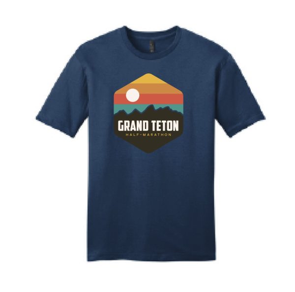 Grand Teton Hexagon Rainbow Men s T-Shirt For Sale