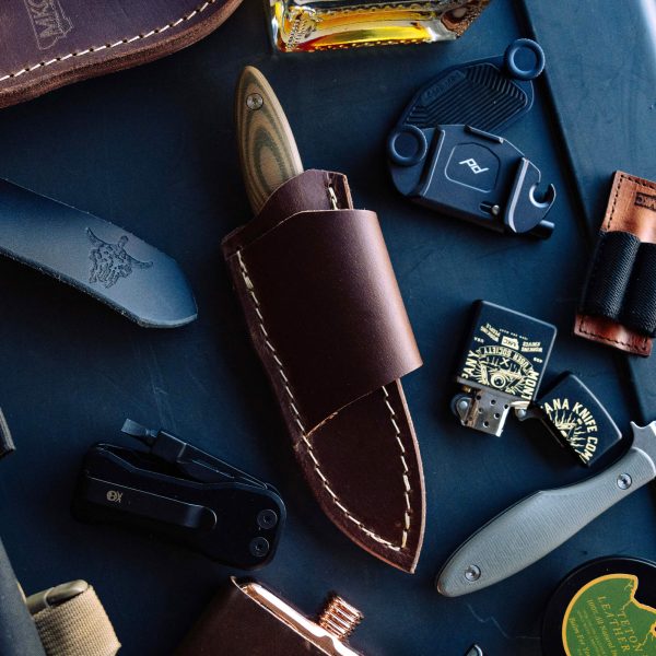 JACKSTONE LEATHER SHEATH - HORIZONTAL BELT CARRY Online now - Image 4