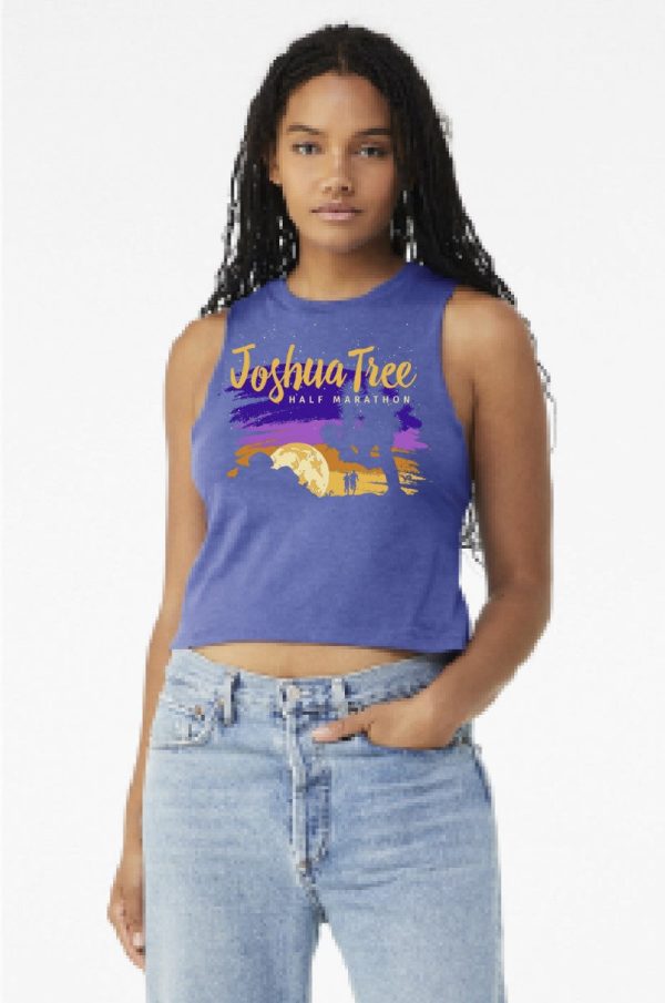 Joshua Tree Half Marathon Full Moon - Cropped Tank Cheap