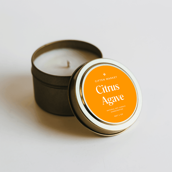 Citrus Agave Gold Travel Candle For Discount - Image 3
