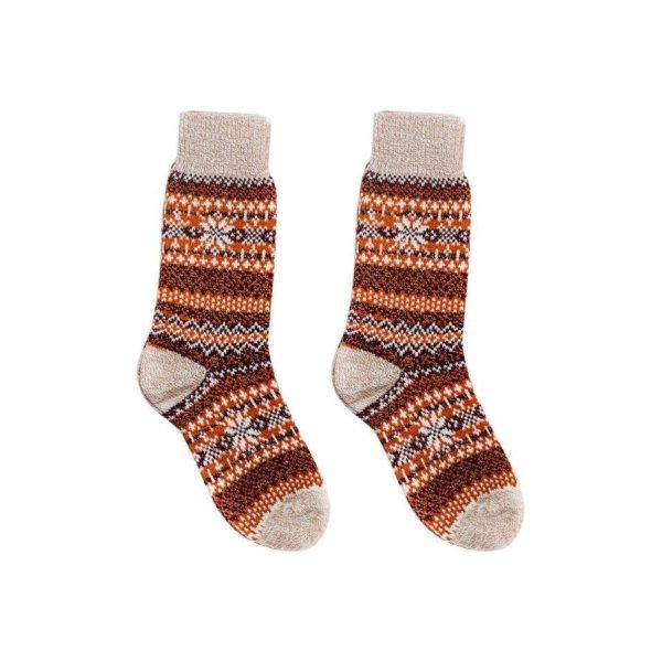 Nordic Merino Wool Socks - Asenka Pumpkin Discount