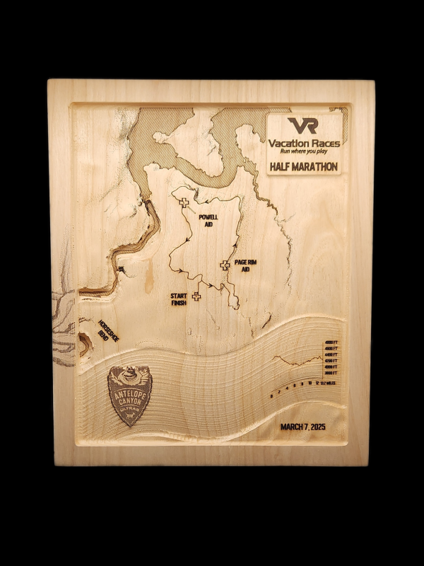 2025 VR - Antelope Canyon Ultras -  Half Marathon 3D Race Map Online Sale - Image 3