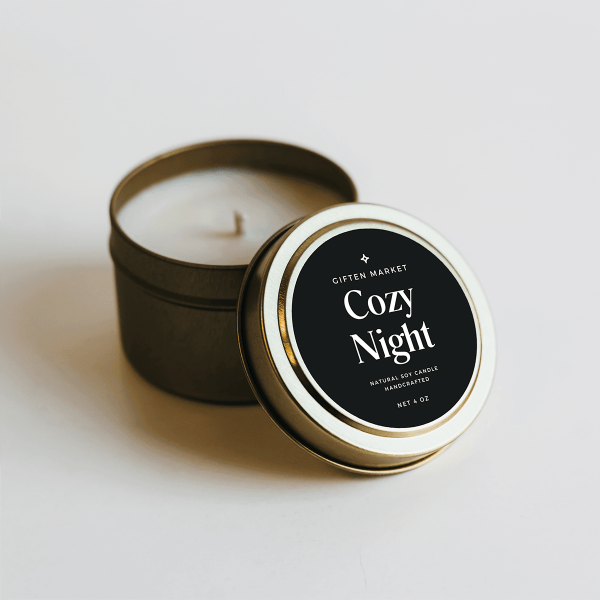 Cozy Night Gold Travel Candle Sale - Image 3