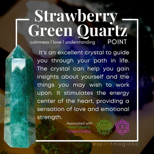Green Strawberry Quartz Point Fashion - Image 3