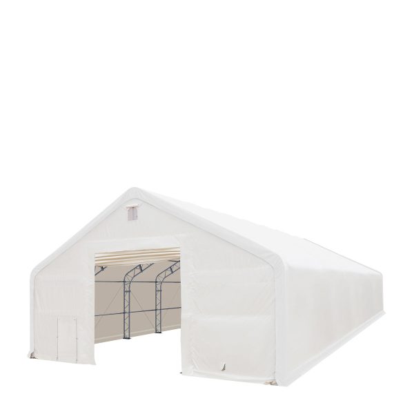 TMG Industrial 40  x 80  Dual Truss Storage Shelter with Heavy Duty 21 oz PVC Cover & Drive Through Doors, TMG-DT4081 (Previously DT4080) Cheap