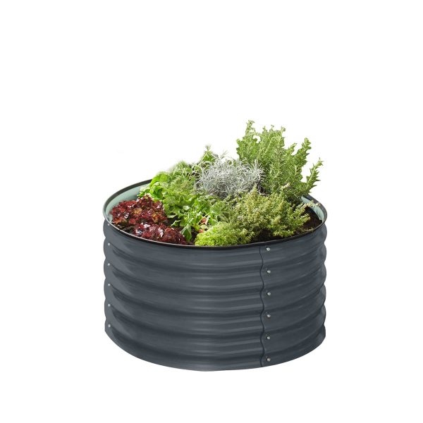 TMG Industrial Metal Raised Garden Bed Kit, 9-In-1 Modular Design, 18” Tall, Galvanized & Powder Coated, Rubber Edging, TMG-MGB96 Online - Image 5