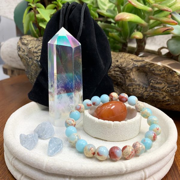 Angel Aura & Azure Mala Bracelet Bundle Set Cheap - Image 4