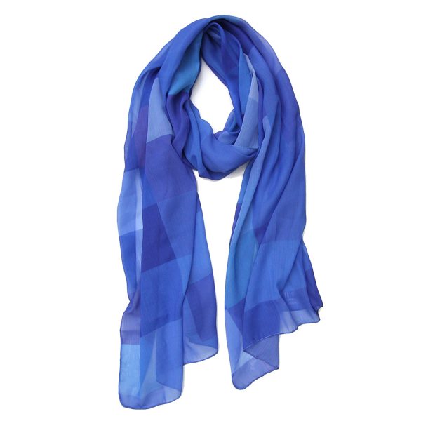 Blue Squares Scarf Online - Image 2