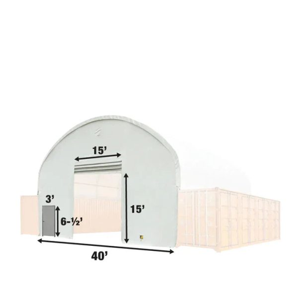 TMG Industrial Front End Wall Kit, Compatible with TMG-DT4041C and DT4041CF container shelters installed with the high cube containers (9’6”), TMG-DT40FW9V For Cheap - Image 3