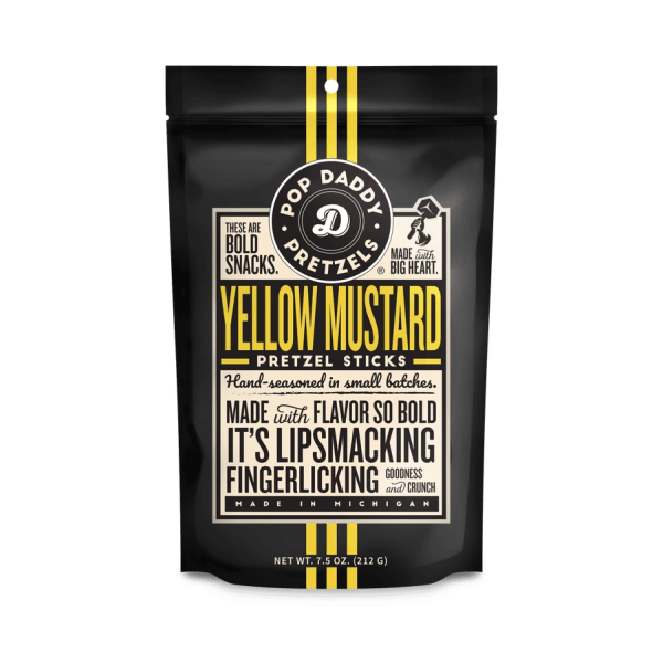 Yellow Mustard Seasoned Pretzels Fashion