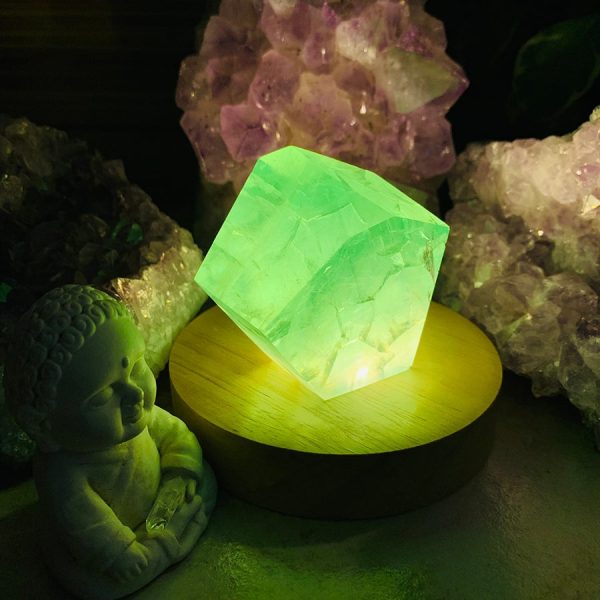 Crystal Mood Light (Green Fluorite) For Cheap