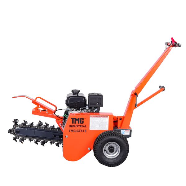 TMG Industrial 18” Kohler Powered Trenching Machine Trencher, 4” Trench Width, 18” Trench Depth, 7 HP Gasoline Engine, Auto-Feed Auger, TMG-GT418 Discount - Image 2