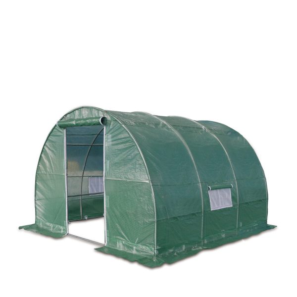 TMG Industrial 10’ x 10’ Tunnel Greenhouse Grow Tent w Ripstop Leno Cover, Cold Frame, Roll-Up Mesh Windows, Round Top Roof, TMG-GH1010R Online Hot Sale