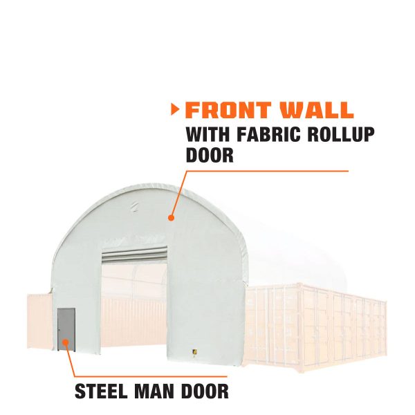 TMG Industrial Front End Wall Kit, Compatible with TMG-DT4041C and DT4041CF container shelters installed with the high cube containers (9’6”), TMG-DT40FW9V For Cheap