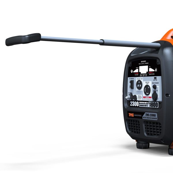 TMG Industrial 2300 Watt Digital Inverter Gasoline Generator, 79 cc OHV Engine, 6.5 Hour Run Time, 120 240 VAC, Telescopic Pull Handle, Parallel Cable Kit, TMG-2300GI Sale - Image 5