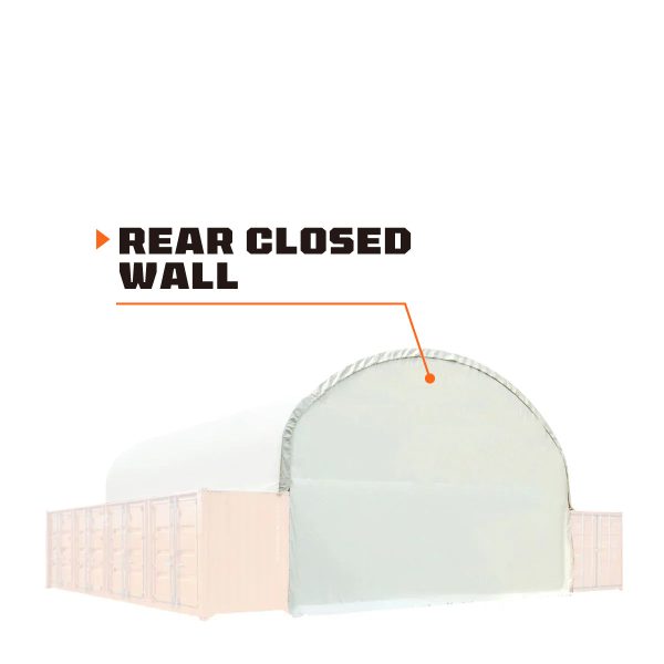 TMG Industrial Back End Wall Kit, Compatible with TMG-DT4041C and DT4041CF container shelters installed with the high cube containers (9’6”), TMG-DT40BW9V Sale