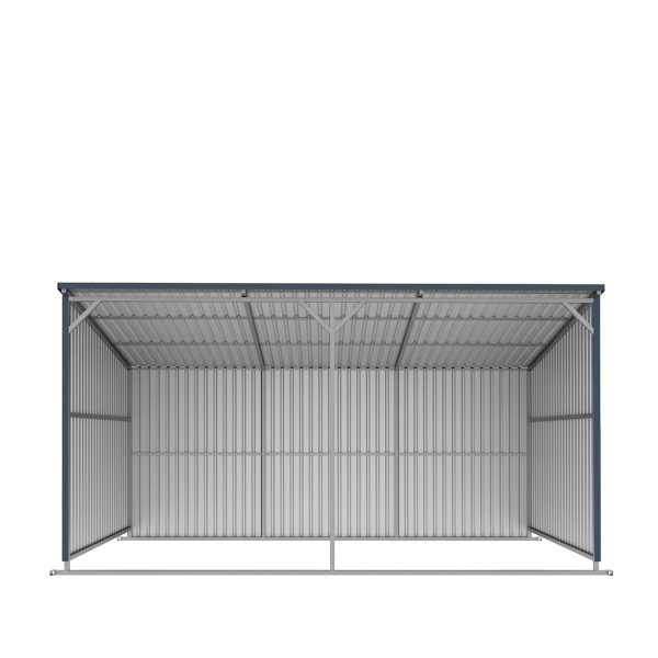 TMG Industrial 12’ x 20’ Galvanized Metal Livestock Shed, 240 Sq-Ft, 27 GA Corrugated Panels, Sliding Skid Mount, TMG-MSL1220 Hot on Sale - Image 2