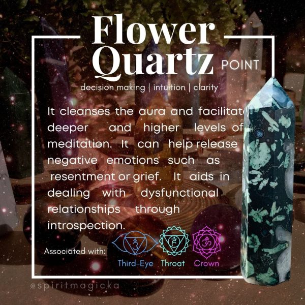 Flower Quartz Agate Point on Sale - Image 3