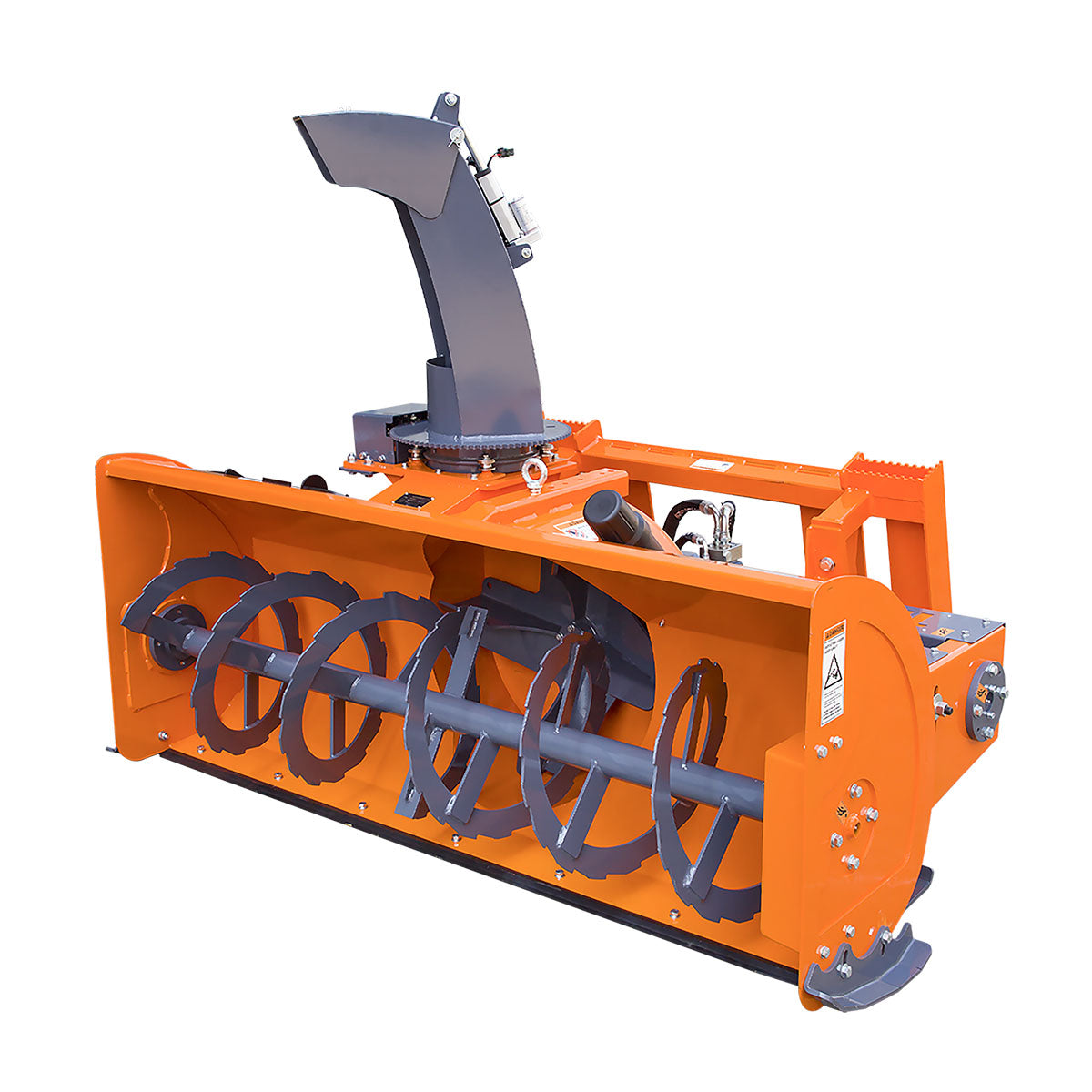 TMG Industrial 84” Skid Steer Snow Blower 45-75 HP Loader Required,  24” Diameter Impeller, 360° Motor Driven Snow Chute, TMG-SSB84 Cheap