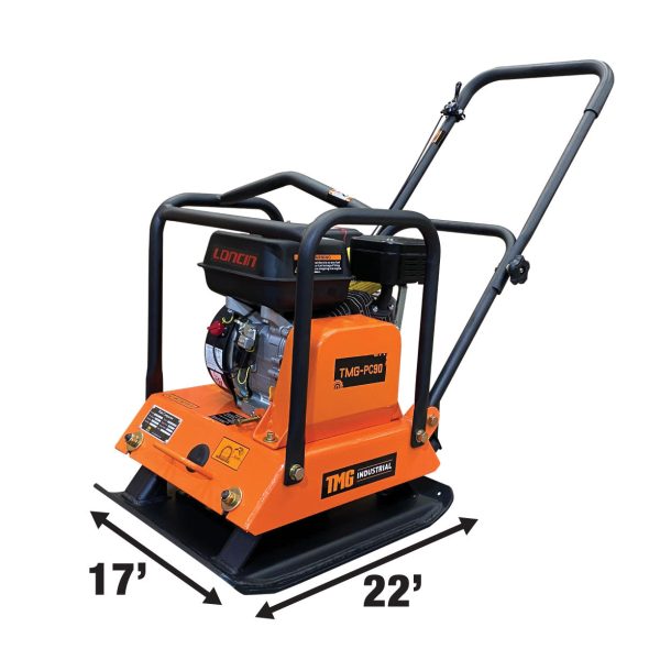 TMG Industrial Vibratory Plate Compactor, 3400 lb Compact Capacity, 6.5 HP Loncin Engine, TMG-PC90 Supply - Image 5