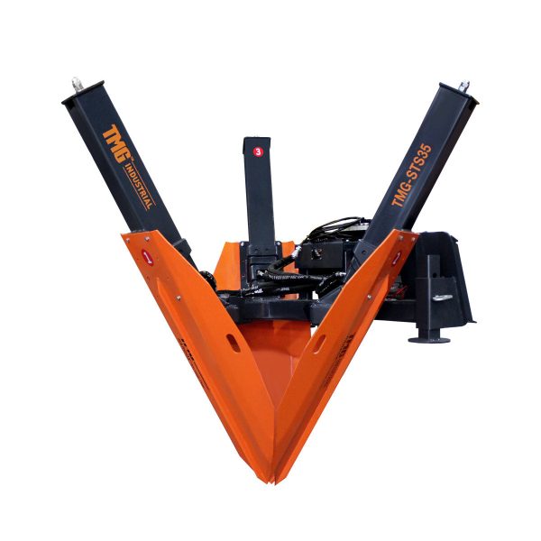 TMG Industrial 36” Skid Steer Hydraulic Tree Spade, 4” Diameter Cut Capacity, 22” Blade Opening, Hardox® 400 Blades, TMG-STS35 Online