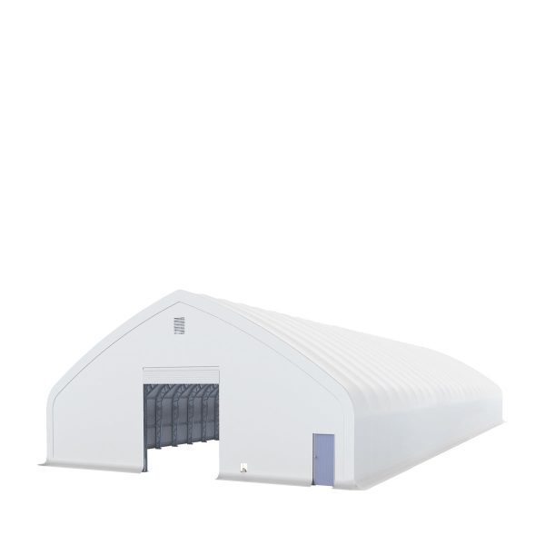 TMG Industrial Pro Series 70  x 150  Dual Truss Storage Shelter with Heavy Duty 32 oz PVC Cover & Drive Through Doors, TMG-DT70150-PRO on Sale