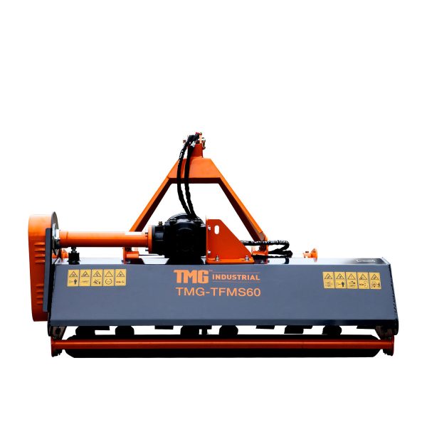 TMG Industrial 60” Side Shift Offset Flail Mower, 3-Point Hitch, 30-60 HP Tractor, PTO Drive Shaft, TMG-TFMS60 Supply