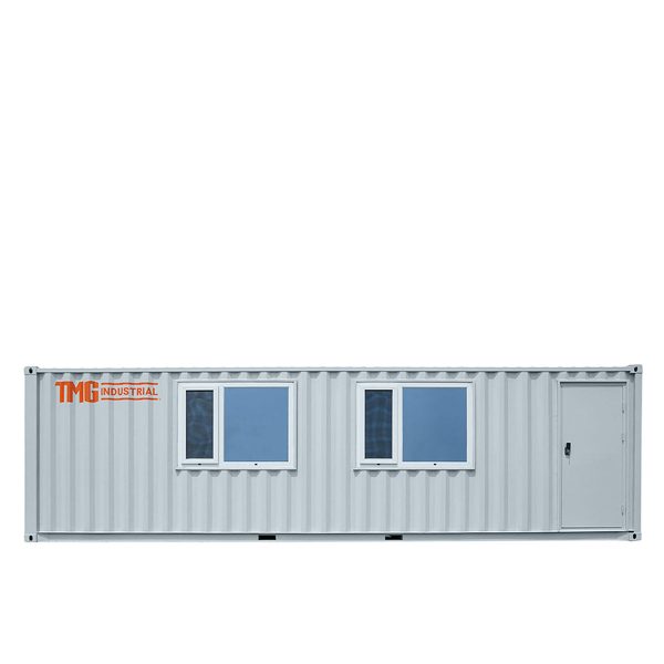 TMG Industrial 30’ Custom Built Steel Container Office, Working Area & Manager’s Office, 1 Leather Office Chair, 4 Ergonomic Office Chairs, TMG-SCO30 Fashion - Image 2