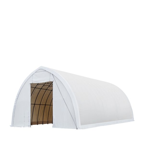 TMG-ST4061V 40  x 60  Peak Ceiling Storage Shelter, Single Truss, 17oz Commercial Grade PVC Cover, 13  W x 16  H Wide Open Door on Two End Walls Sale