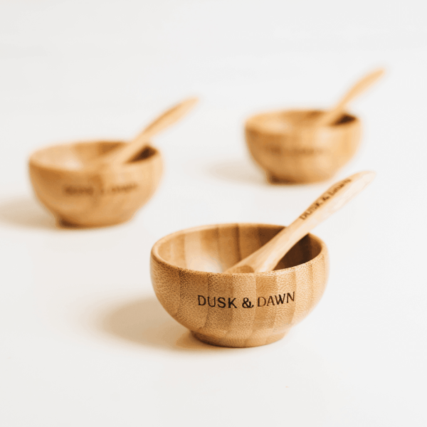 Bamboo Mixing Bowl & Spoon Set Cheap - Image 4