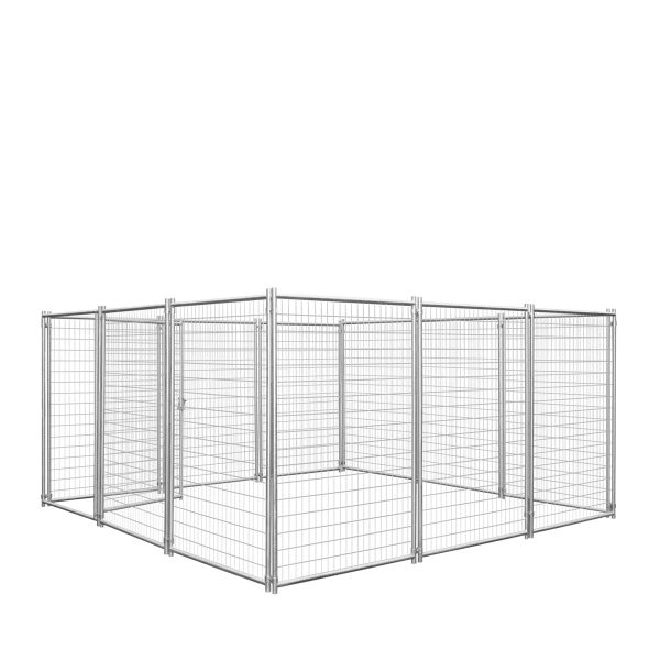 TMG Industrial 12’ x 12’ Galvanized Dog Kennel, Easy Assembly, Weather-Resistant, TMG-DCP12 Online Sale