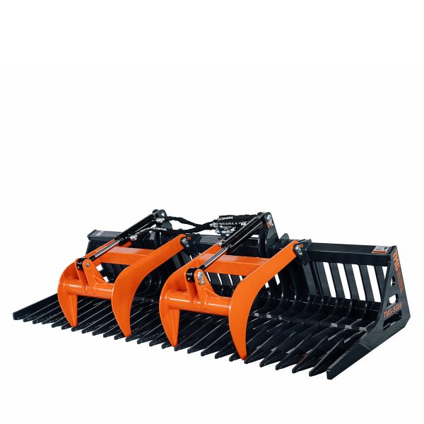 TMG Industrial 84” Skid Steer Skeleton Grapple Attachment, Universal Mount, 34” Arm Opening, 3” Tine Spacing, 2600 lb Weight Capacity, TMG-SG85 For Discount