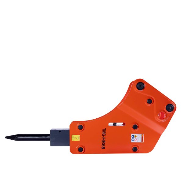 TMG Industrial 4-7 Ton Excavator Backhoe Hydraulic Breaker, 2-3 4” Moil Point Chisel, 600 J Impact Energy, Pin Grabber Lugging, TMG-HB68 For Cheap - Image 2