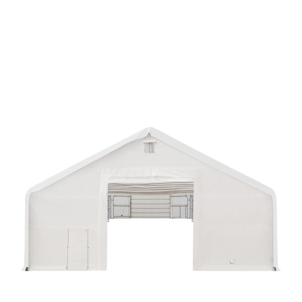 TMG Industrial 40  x 80  Dual Truss Storage Shelter with Heavy Duty 21 oz PVC Cover & Drive Through Doors, TMG-DT4081 (Previously DT4080) Cheap - Image 2