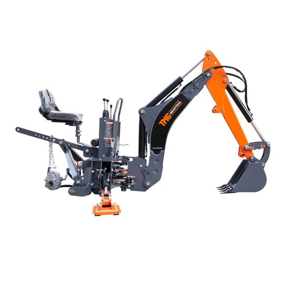 TMG Industrial 9-ft Tractor Swing Backhoe Attachment, Category 1 & 2, 180° Boom and Bucket Rotation, 15” Bucket Included, TMG-TBH90 Online now - Image 2