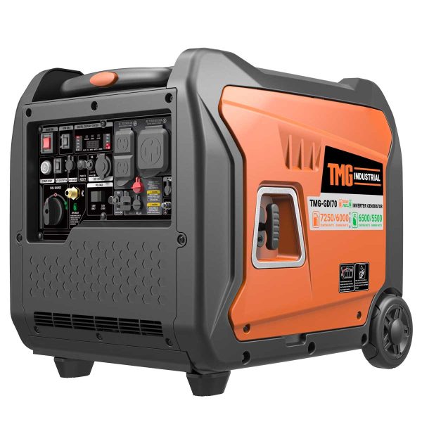 TMG Industrial 7250 Watt Digital Inverter Hybrid Portable Generator, Dual Fuel Capability (Gas LPG), 6.5hrs 50% Load Run Time, CETL, ETL Certified For Canada US, EPA Emissions Compliance, TMG-GDI70 Supply - Image 2