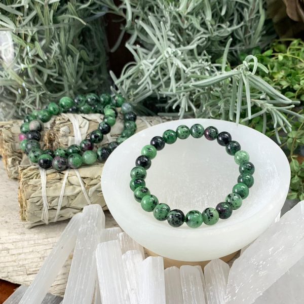 Mala Ruby Zoisite Bracelet With Velvet Pouch For Discount - Image 4