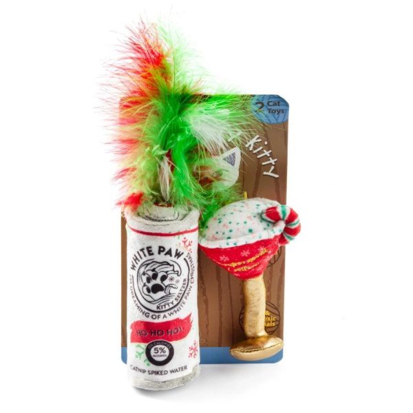 White Paw Kitty Seltzer & Pawpermint Organic Catnip Toys Online Sale