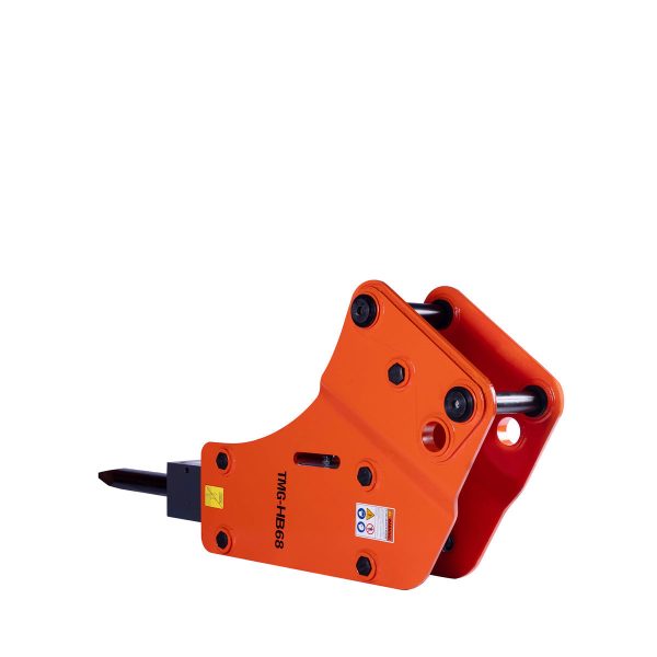 TMG Industrial 4-7 Ton Excavator Backhoe Hydraulic Breaker, 2-3 4” Moil Point Chisel, 600 J Impact Energy, Pin Grabber Lugging, TMG-HB68 For Cheap - Image 5