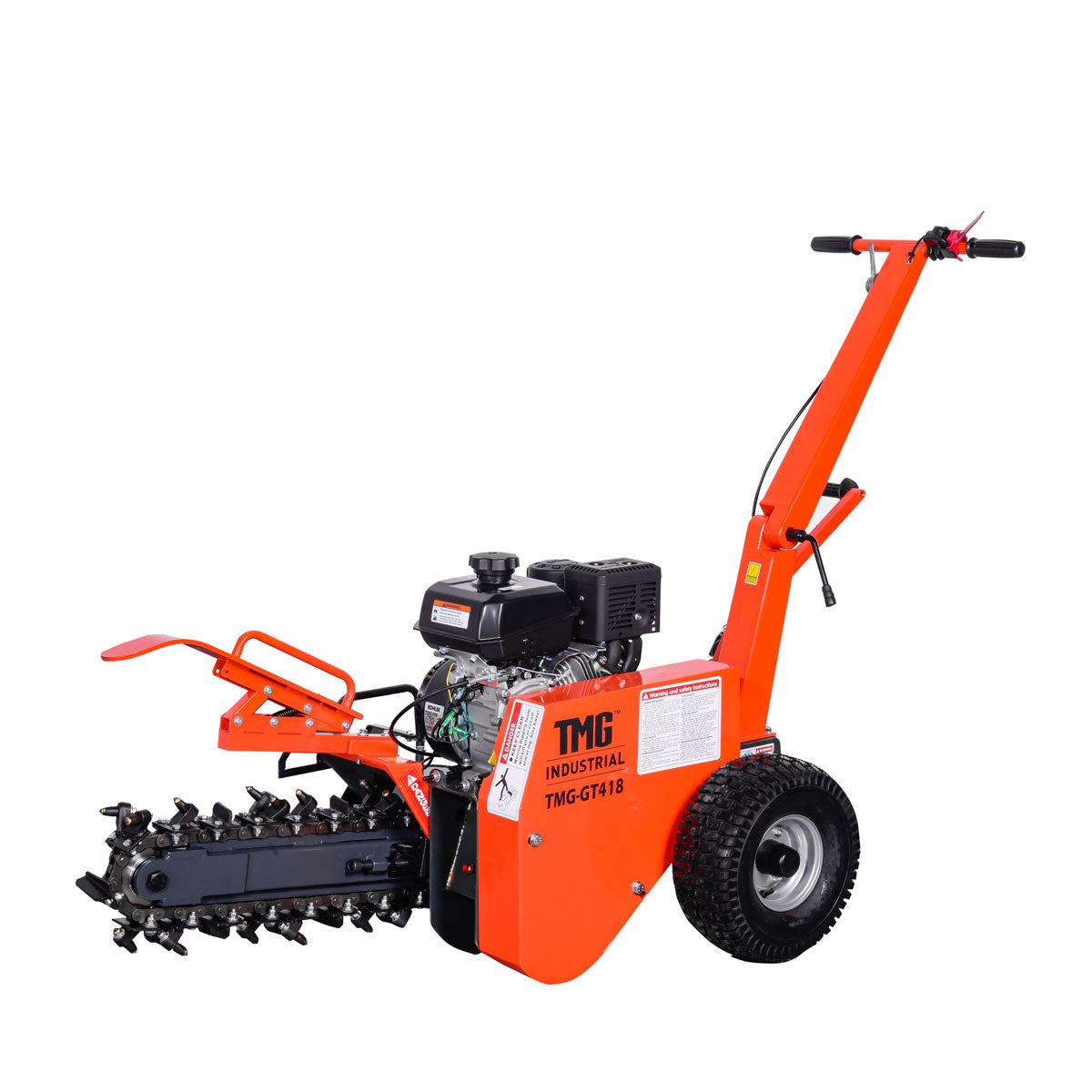 TMG Industrial 18” Kohler Powered Trenching Machine Trencher, 4” Trench Width, 18” Trench Depth, 7 HP Gasoline Engine, Auto-Feed Auger, TMG-GT418 Discount