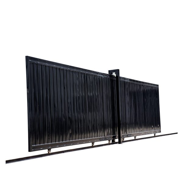 TMG Industrial 25-ft Driveway Privacy Sliding Wrought Iron Gate, Fully Welded Structure & Panels, In-Ground Rail Track, TMG-MGS25 Fashion - Image 5