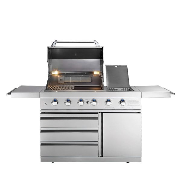 TMG Industrial Outdoor Gas Grill, 3 Cooking Grids, Warming Rack, Spacious Cooking Area, 4 Main Burners, CSA Certified, TMG-LKS06 Fashion - Image 2