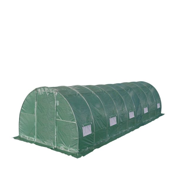 TMG Industrial 10’ x 30’ Tunnel Greenhouse Grow Tent w Ripstop Leno Cover, Cold Frame, Roll-Up Mesh Windows, Round Top Roof, TMG-GH1030R Online - Image 2
