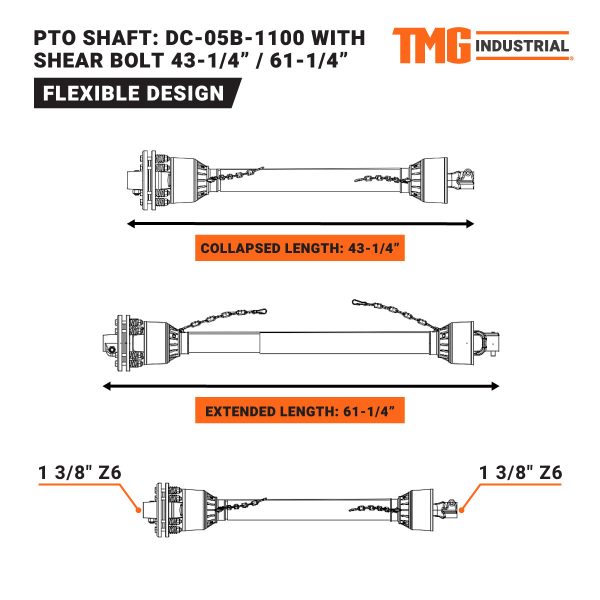 TMG Industrial 60” Rotary Cutter, 3-Point Hitch, 20-60 HP Tractors, 540 RPM, Slip Clutch PTO Shaft Included, TMG-TRC60 For Cheap - Image 4