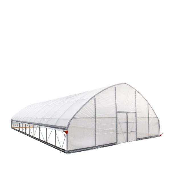 TMG Industrial 30’ x 50’ Tunnel Greenhouse Grow Tent w 6 Mil Clear EVA Plastic Film, Cold Frame, Hand Crank Roll-Up Sides, Peak Ceiling Roof, TMG-GH3050 Hot on Sale - Image 3