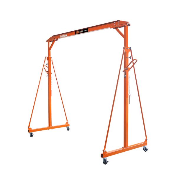TMG Industrial 1100-lb Adjustable Height All-Steel Gantry Crane, Auto-Lock, 95” Min. Height, 142” Max. Height, Locking Swivel Caster Wheels, TMG-AGC06(Previously TMG-AGC05) For Sale