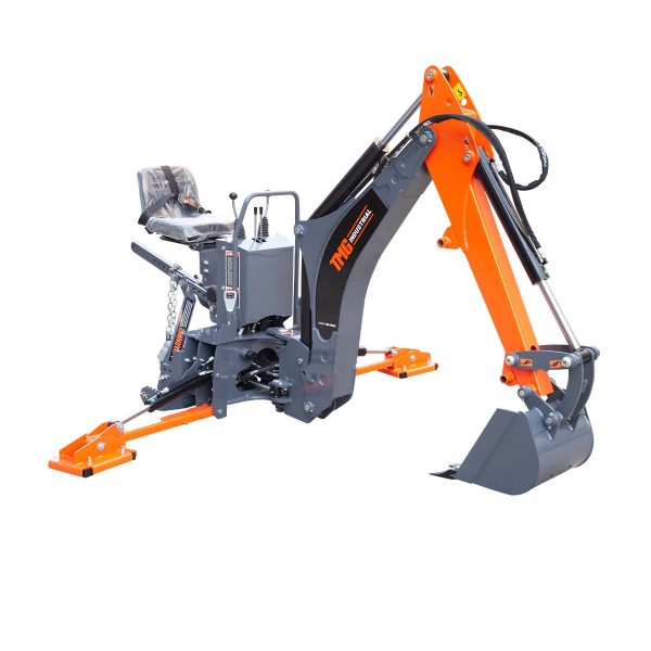 TMG Industrial 9-ft Tractor Swing Backhoe Attachment, Category 1 & 2, 180° Boom and Bucket Rotation, 15” Bucket Included, TMG-TBH90 Online now